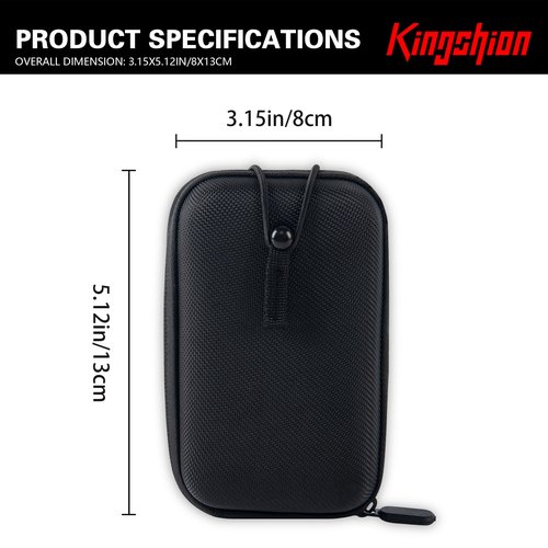 Golf Rangefinder Hard Case, EVA Shockproof Storage Bag with Black Oxford Cloth Exterior, Universal Protective Carry Pouch for Most Golf Laser Rangefinders (Black)