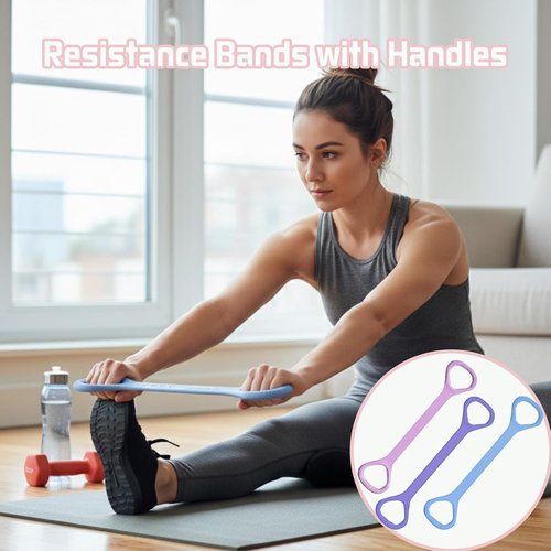 Figure 8 Fitness Resistance Bands - Versatile Exercise Bands with Handles for Full-Body Workouts