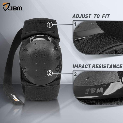JBM Knee Pads, Elbow Pads & Wrist Guards - Protective Gear for Inline Skating & Skateboarding | Adult & Kids