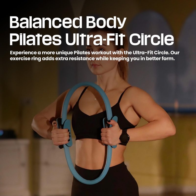 DX Grandway Premium Pilates Ring Fitness Circle - Lightweight Durable Foam Padded Handles, Flexible Resistance Exercise Equipment for Toning Arms, Thighs, Legs & Core