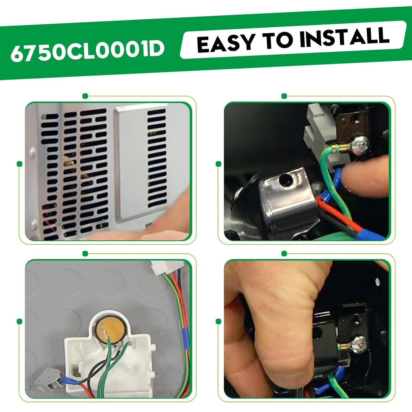 6750CL0001D Refrigerator Compressor Overload Protector Compatible with LG Compressor Relay, Replacement Part for Kenmore Refrigerator Compressor, Replace Part Number AP5331981 PS3603394, 1 Pack