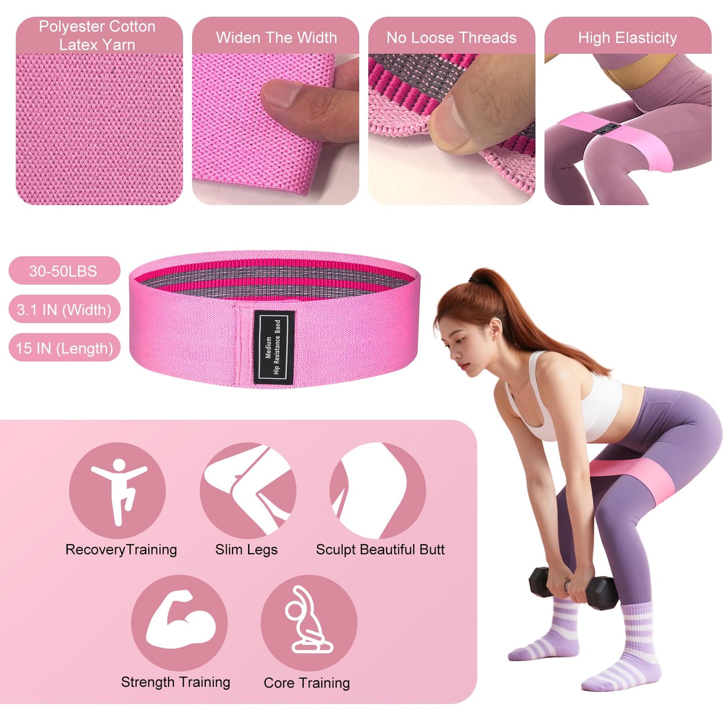 Keria Thigh Trainer Thigh Exerciser Adjustable Resistance Hip Trainer, Inner Thigh Exercise,Pelvic Floor Muscle Kegel Exerciser for Women with Resistance Band