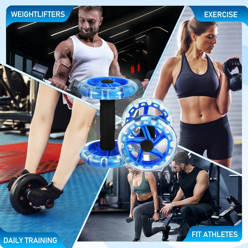 Toddmomy Ab Wheel Roller For Core Workout, Ab Roller Fitness Exercise Wheel Devices Abdominal Trainer for Men Women Core Strength Training Home Gym Fitness Equipment