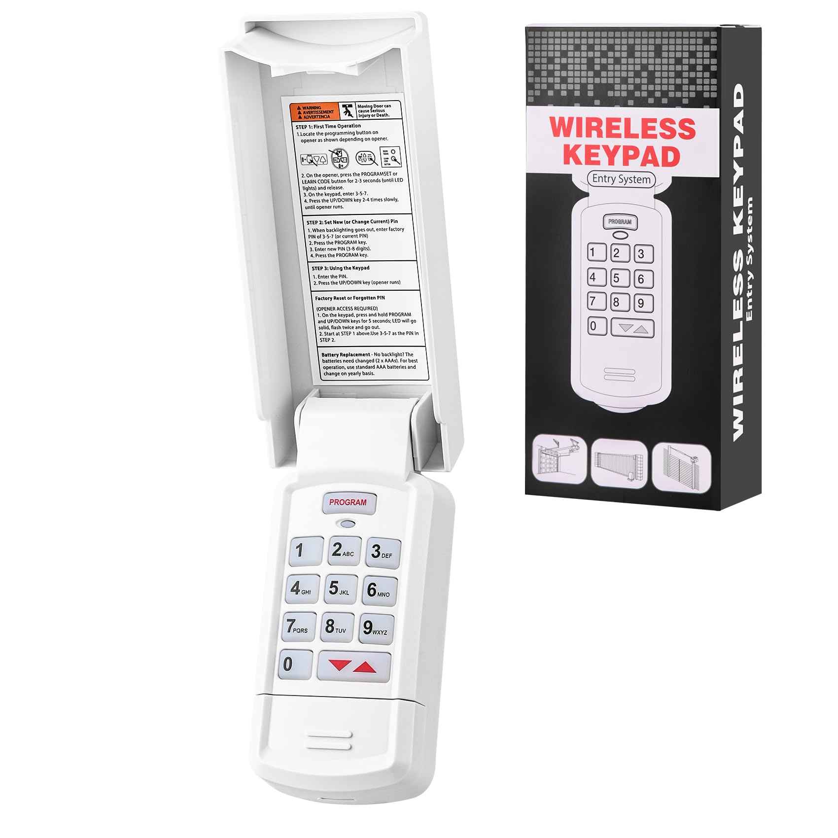for Overhead Garage Door Opener Keypad, Compatible with All Overhead/Genie Garage Door Openers, Work with Model GK-R 37225R 37332R OKP-BX GK-BX GWKP, GWK-IC, ACSDG, ACSDA1, ACSD1G, B8QACSDA