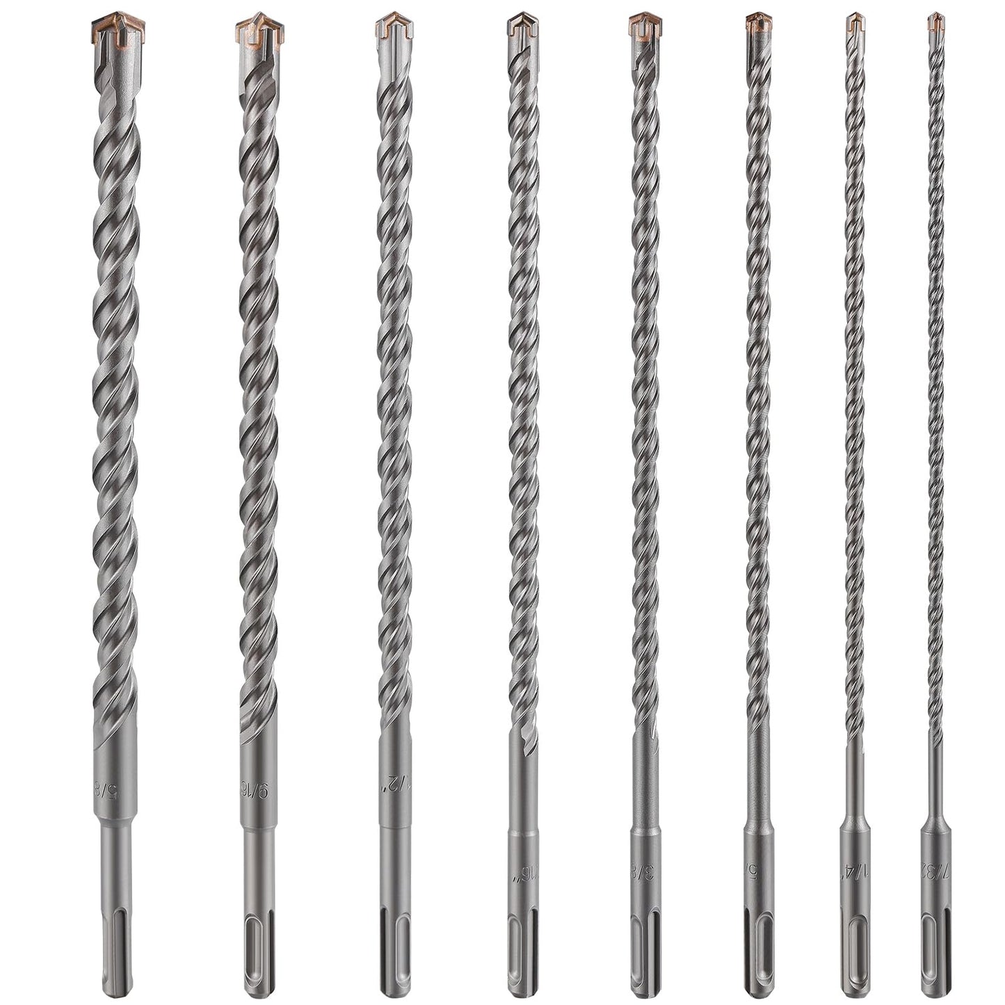 Wensilon Concrete Drill Bit 1pcs 3/4" X 10"-8" Cross-Type Double Thread Carbide Material Suitable for Concrete, Brick, Cement Walls, Stone