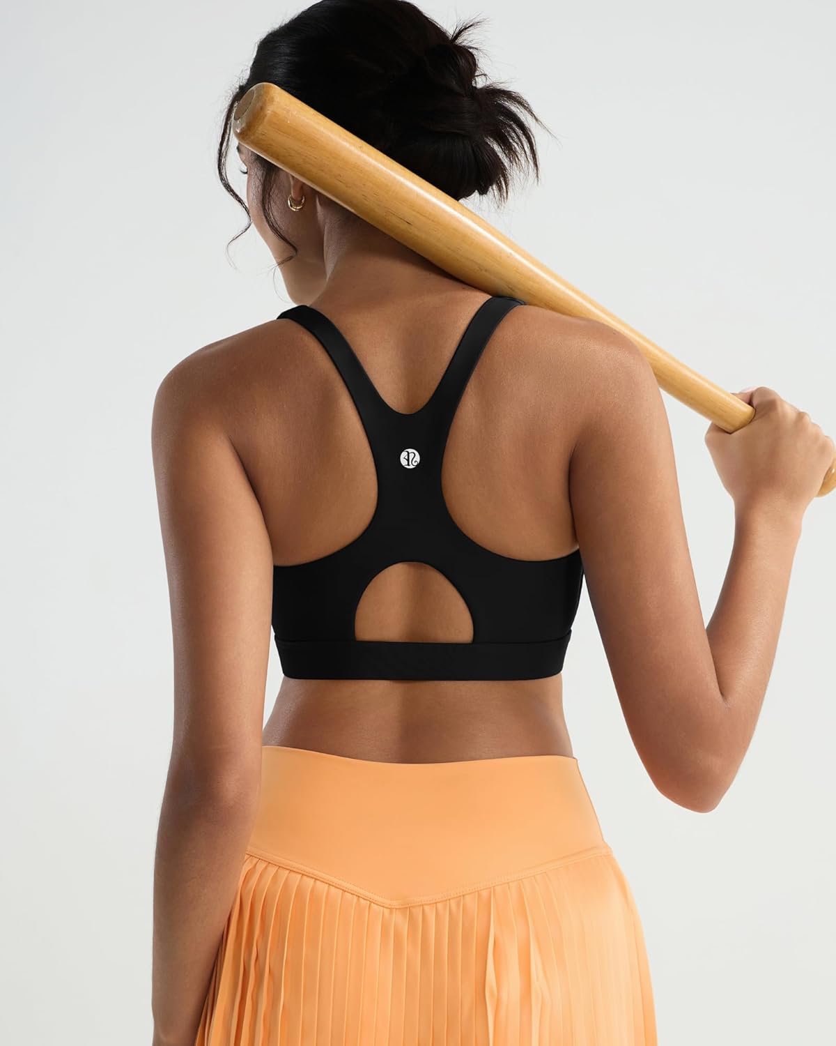 RUNNING GIRL Sports Bra - High Support Racerback for Women | Grey Moulded Cup Workout Bra