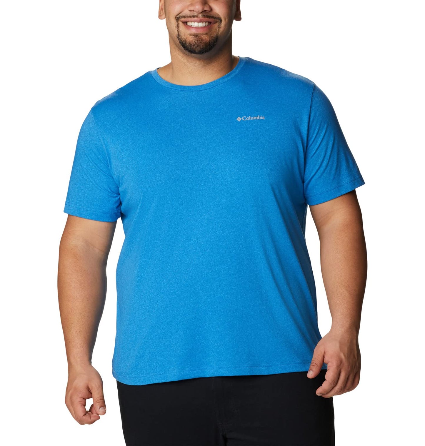 Columbia Men's Thistletown Hills Short Sleeve, Bright Indigo Heather, 6X Big