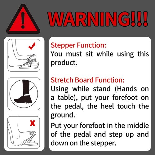 Foldable Leg Exerciser - Portable Under Desk Foot Pedal for Seniors | Relieves Varicose Veins & Strengthens Leg Muscles