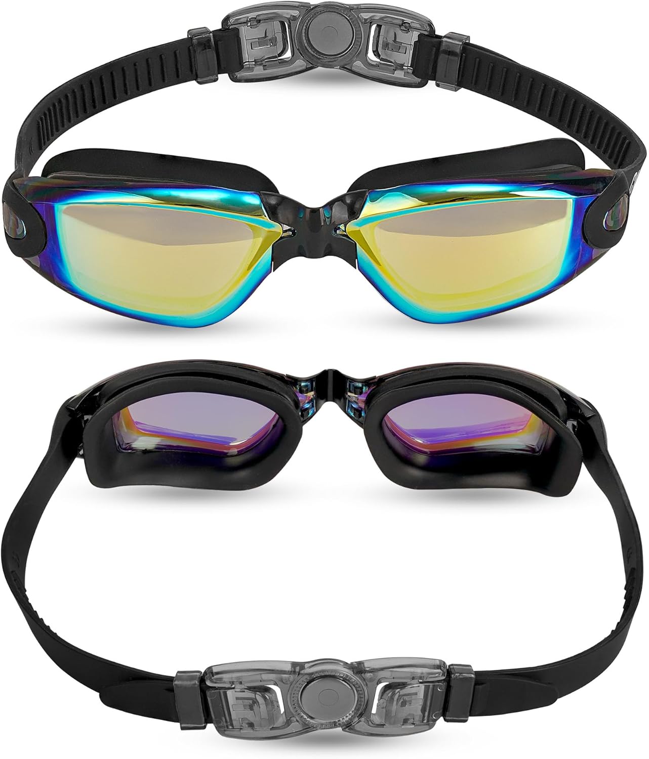 Skiennix Kids Swim Goggles - Anti-Fog Pool Goggles for Ages 3-14 | 2-Pack for Boys & Girls