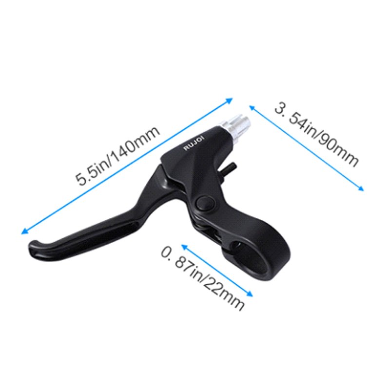 RUJOI Bike Brake Lever Set, 1 Pair Aluminum Alloy Levers with 2 Sets Brake Cable & Housing, Fits 22.2 mm (7/8") Handlebars, for MTB/Road/Folding Bikes.