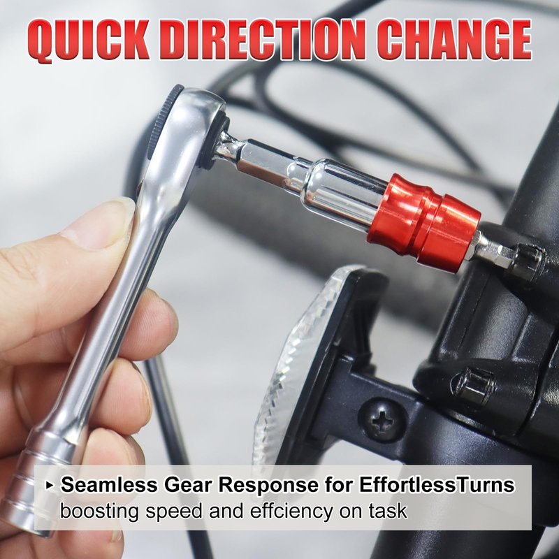 MEIAGO Bike Repair and Maintenance Tool, Bicycle Multi-Tool Kit,13-in-1 Mini Ratchet Wrench Set, Ratchet Reversible &11 Bits, Portable for Home Repair and Travel, Black