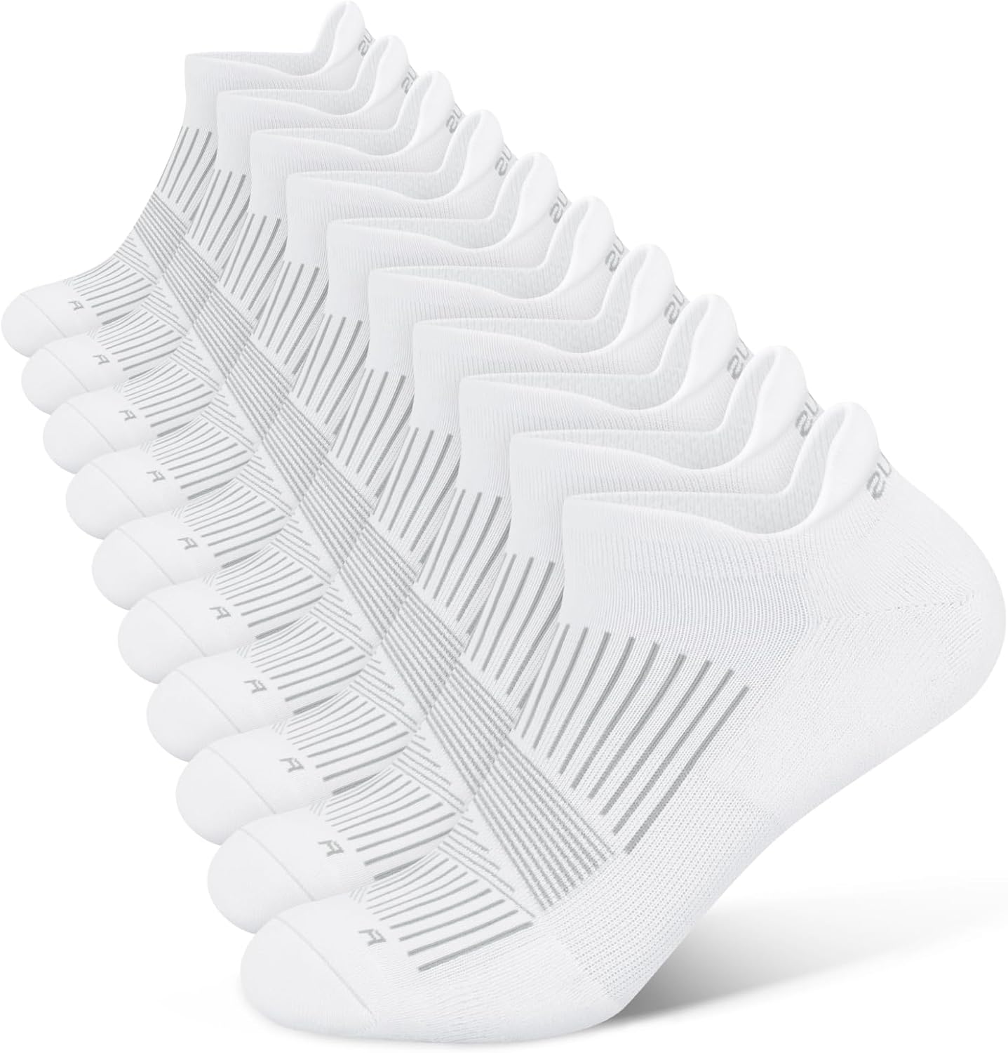 PAPLUS Ankle Running Socks - Cushioned Anti-Blister Low Cut Sports Socks | 5 Pairs for Men & Women