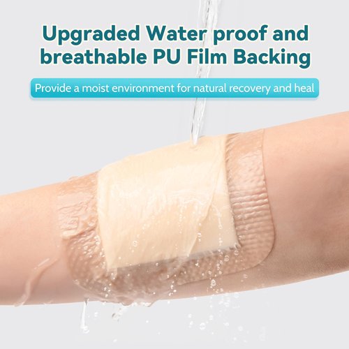 20 Pack Silicone Foam Dressing 3"x3" Gentle Border, Waterproof Silicone Bandages for Wounds Care, Super Absorbent Wound Dressing, Bed Sore Patches, Self Adhesive Pressure Sore Pads