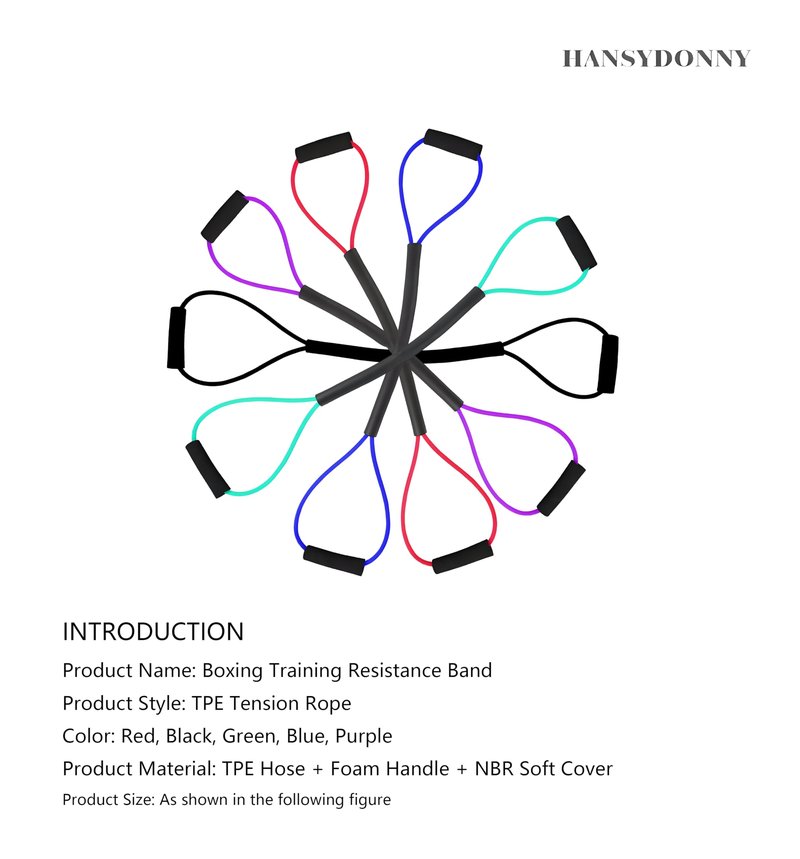 𝐇𝐀𝐍𝐒𝐘𝐃𝐎𝐍𝐍𝐘 Boxing Resistance Bands for Explosive Strength and Speed Training - Enhance Your Boxing Skills Anywhere, Anytime (Red 20LB)
