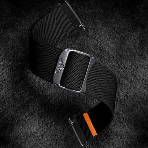 E ECSEM Nylon Bands Compatible with Carbinox X-Ranger/Vesta/Blaze Round/Blaze S, Replacement Adjustable Sport Breathable Trail Loop+Alpine Loop Band Wristbands for Carbinox Smartwatch (Black&Green)