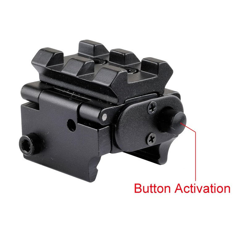 WIPBOTEN Adjustable Red Dot Beam Laser Sight Gun for Hunting Gun Rifle Pistol Handgun 20mm Mount with Button (top Rail)