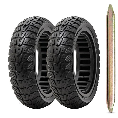 2 PCS 9.5X2.5-6.1 Solid Tire,9.5 Inches Electric Scooter Wheels 9.5 x 2.5 Solid Tires Front or Rear Replacement Solid Rubber Tires Compatible with 9.5x2.5 Electric Scooter Tire（P-1006）