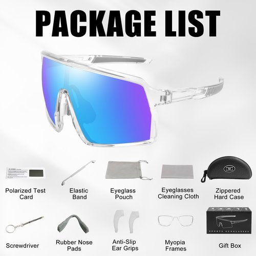 eyeezi Polarized Sports Sunglasses UV Protection Ventilation Design Outdoor Sports Running Cycling Baseball Glasses for Men Women