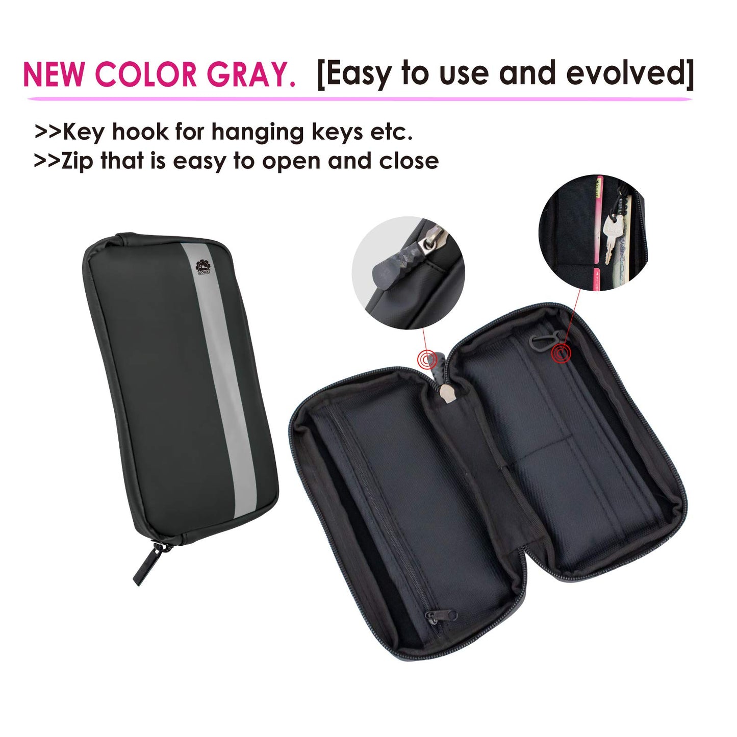 GORIX Cycling Pouch Cycle Bag Waterproof Mobile Phone Case Road MTB Bike Bicycle (BKPI(Global Edition)) (Gray)