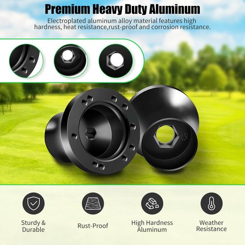 Club Car Precedent Golf Cart Steering Wheel Adapter Hexagon Shape Fit for Club Car Precedent/Tempo/Onward Golf Carts Mounting Hub Durable Aluminum, Fits 5/6 Hole Golf Cart Steering Wheel