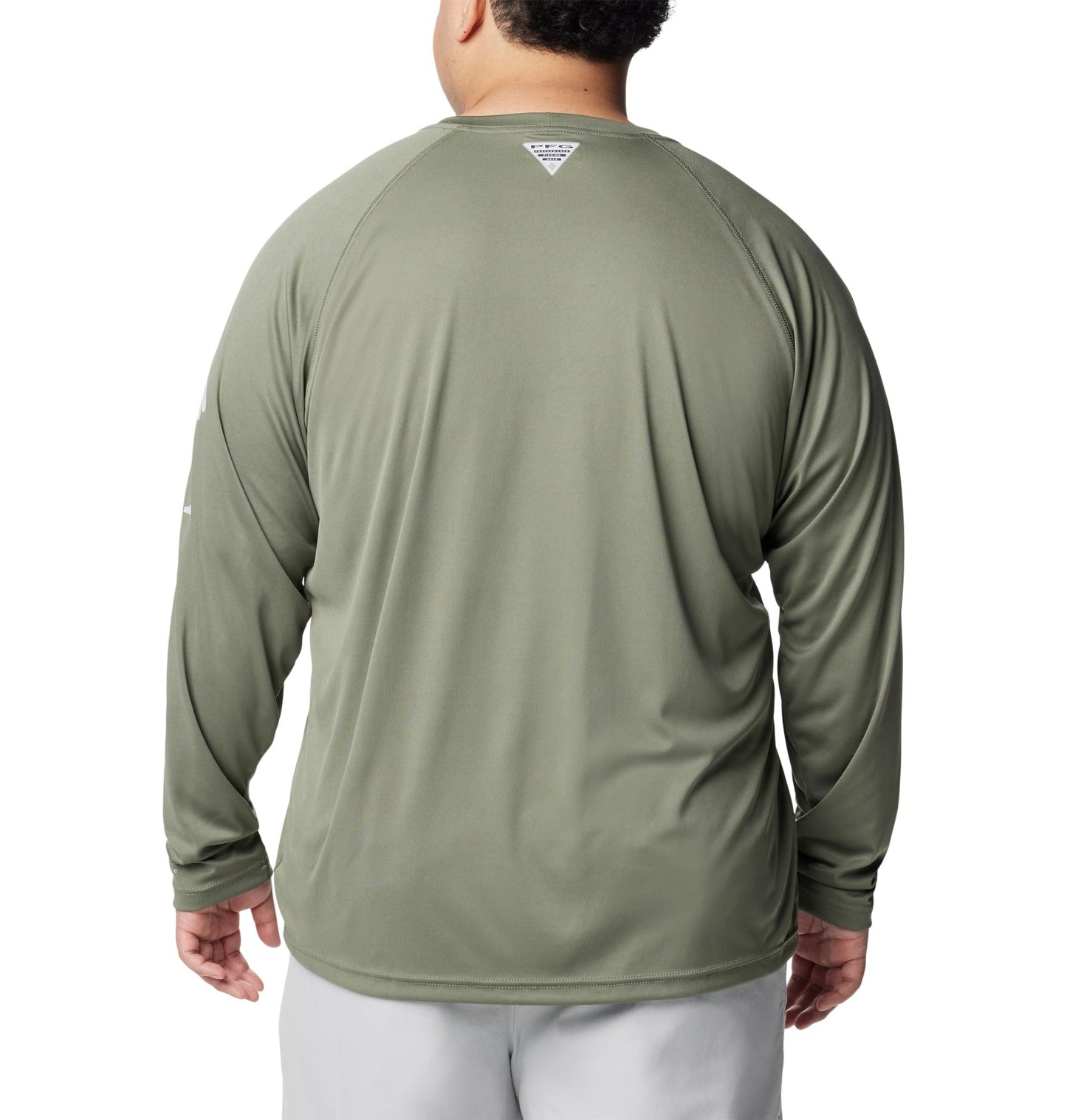 Columbia Men's PFG Terminal Tackle Long Sleeve Fishing Shirt, Cypress/Cool Grey Logo, X-Small