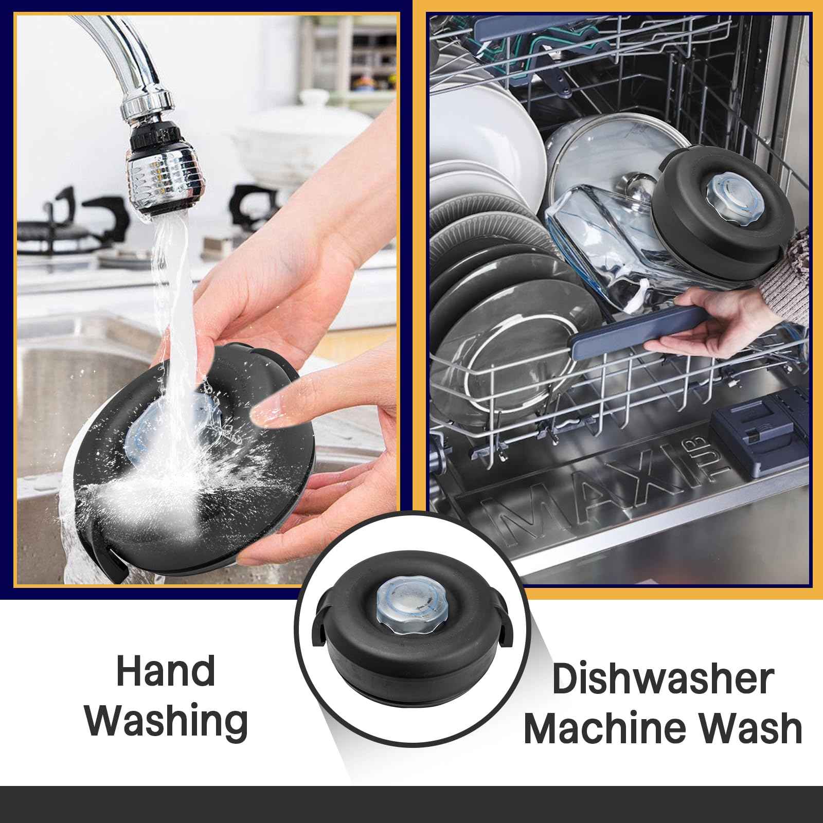 1 Pcs Replacement Lid for Vitamix Blender 64 Oz - Clear Lid Design - Fits for Vitamix 750 5200 5000 6300 7500 - For Vitamix Lid Replacement