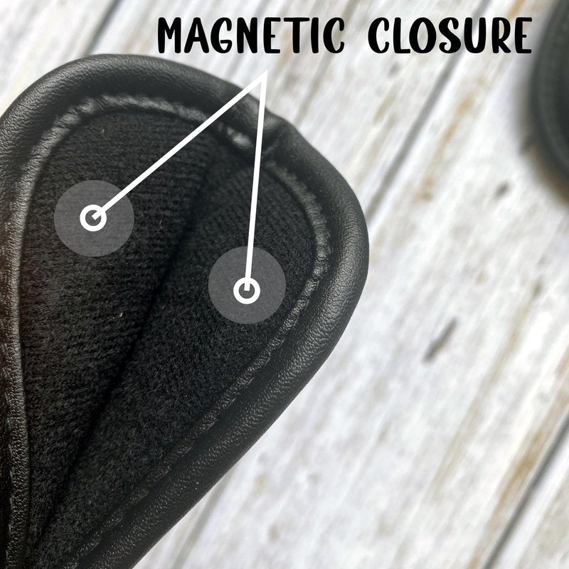 1Pc Magnetic Golf Iron Wedge Head Cover Or Set Golf 52 56 60 Wedge Covers - Synthetic Leather Golf Club Covers Wedge with Large Number (3pcs (52 56 60)) (3pcs (52 56 60))