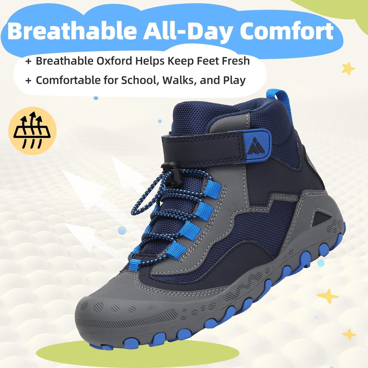 Mishansha Boys Girls Hiking Boots Water-Resistant Non-Slip, 12 Little Kid