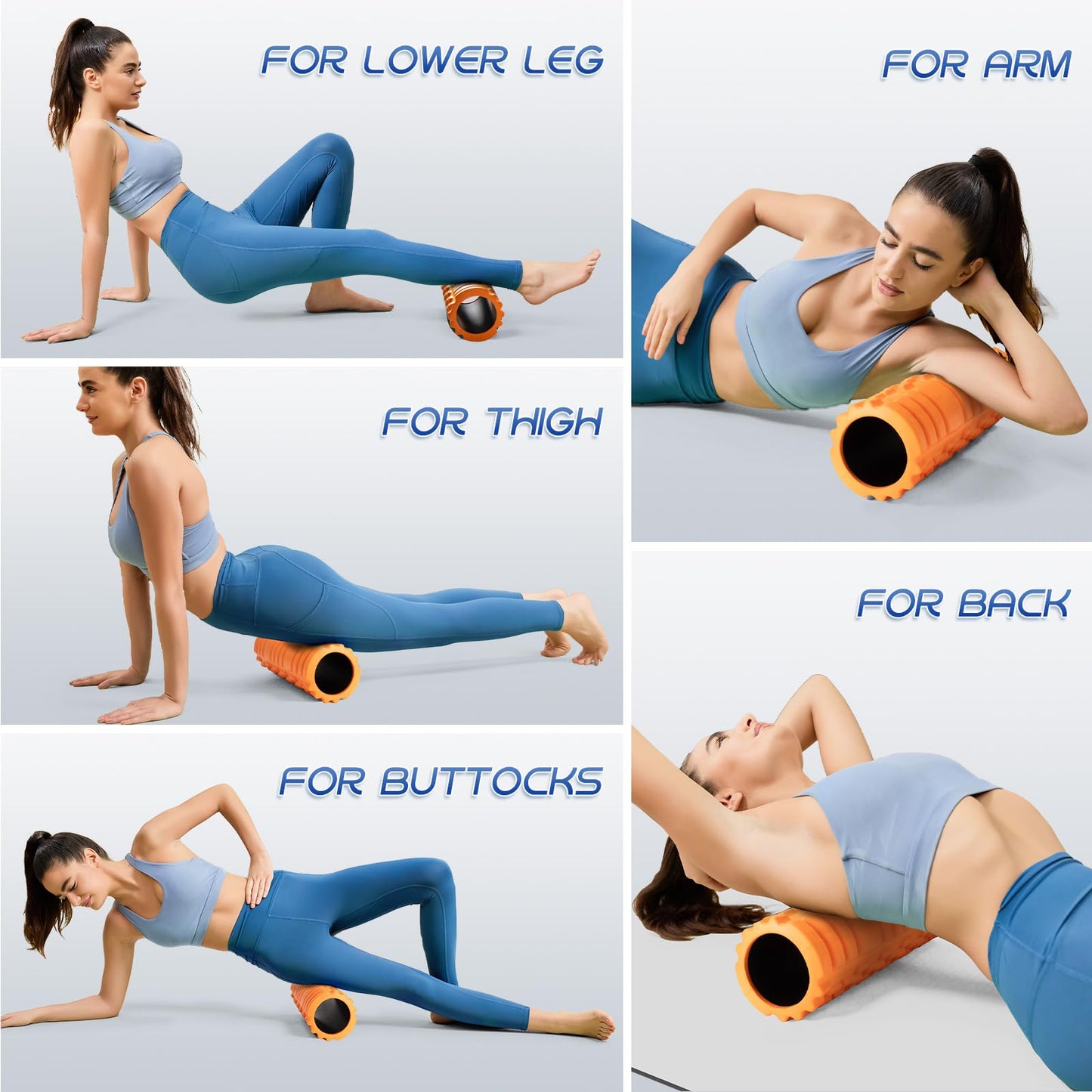 Krightlink Foam Roller for Deep Tissue Muscle Massage High Density 18"