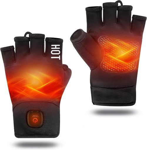 **Uncn Heated Gloves - Fingerless Touchscreen Design for Men & Women | Rechargeable 3.7V 3000mAh Battery for Winter**