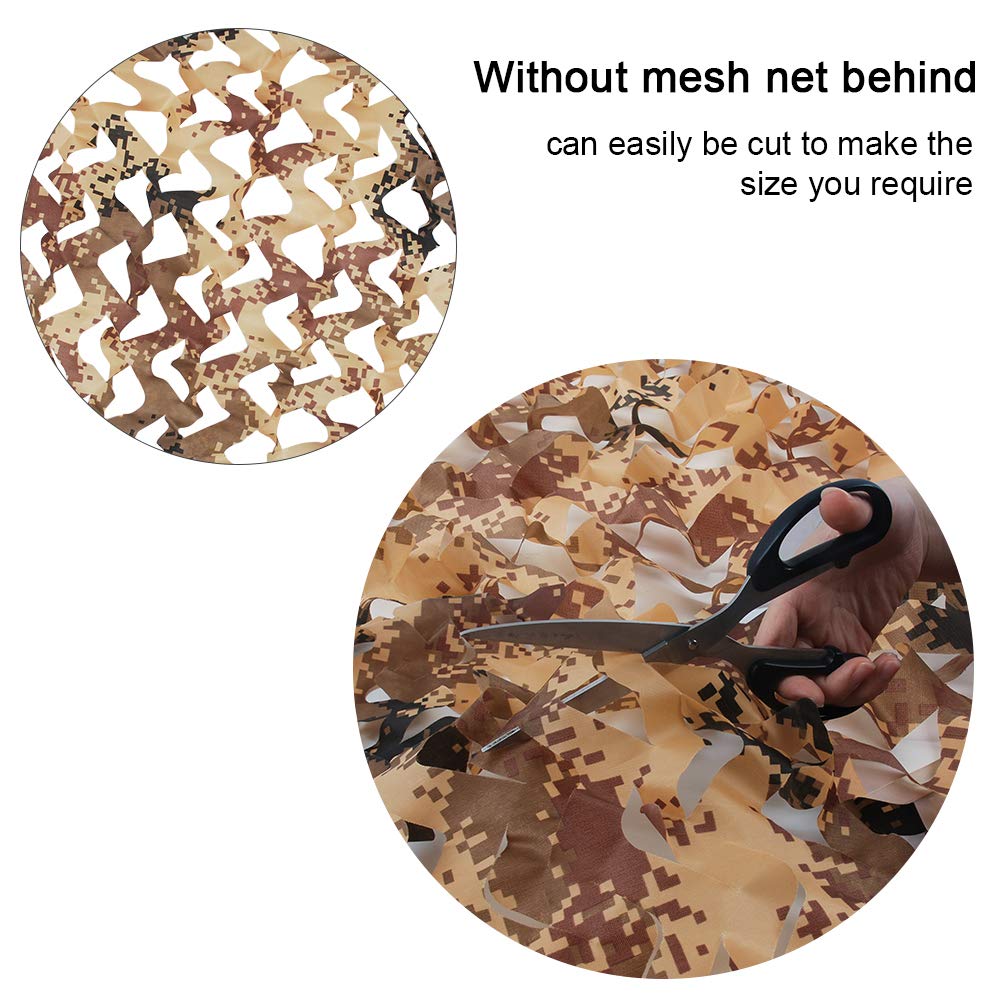 Yeacool Desert Camouflage Netting Camo Tarp for Party Decor, Birthday Cover, Outdoor Hunting Camping Cover Off-Road Adventures(Digital Desert Camo, 6.5ftx4.9ft, 2m*1.5m)