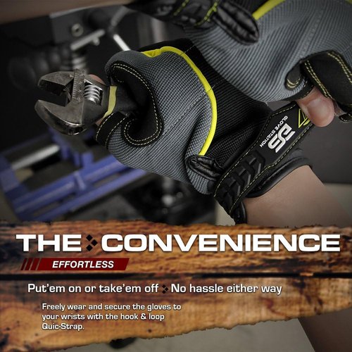 Glove Station Tactile Series Fingerless Work Gloves - Enhanced Grip & Durable Synthetic Leather