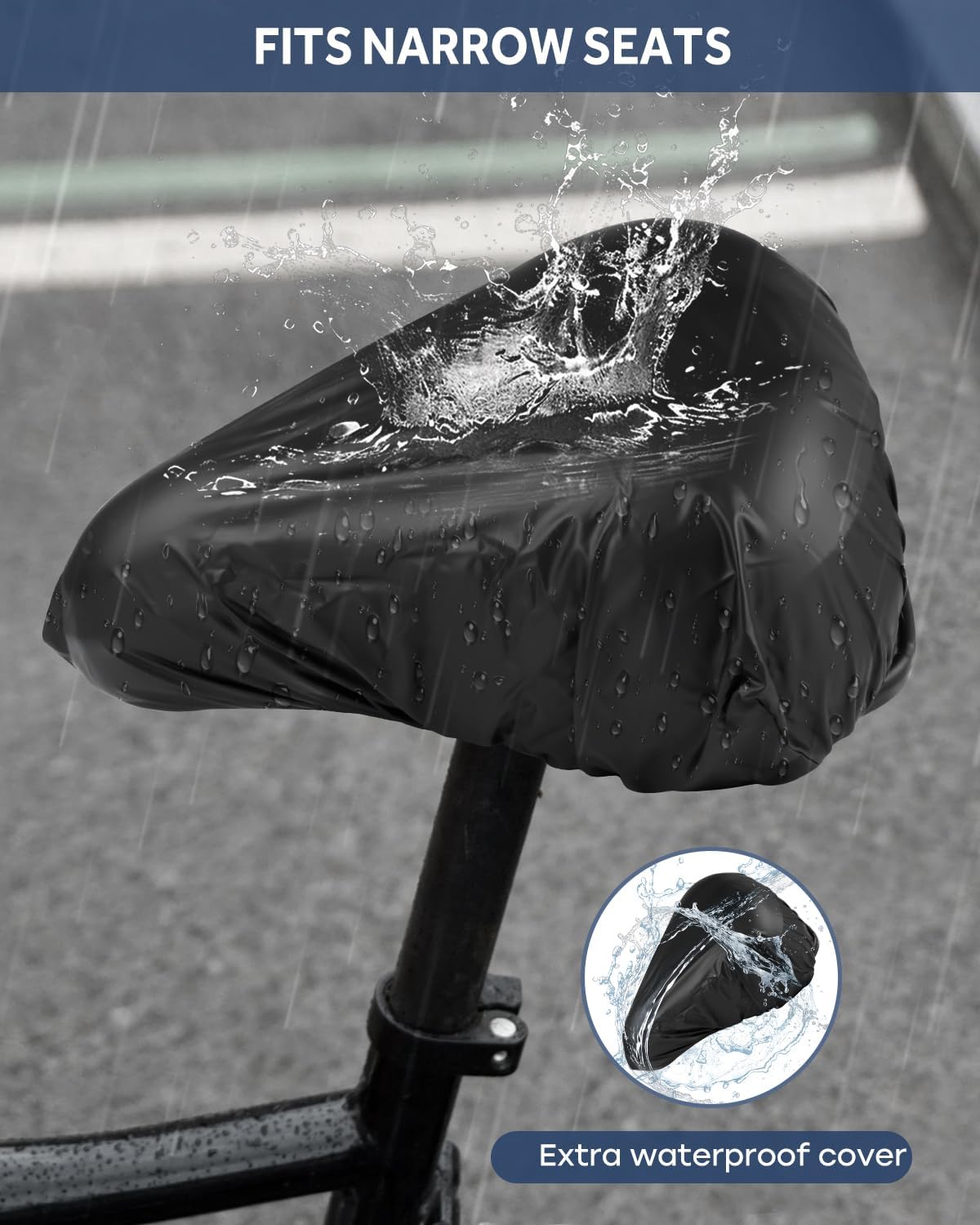 Skiennix Bike Seat Cushion - Comfortable Gel Saddle Cover for Indoor & Outdoor Cycling | Universal Fit for Peloton & Road Bikes