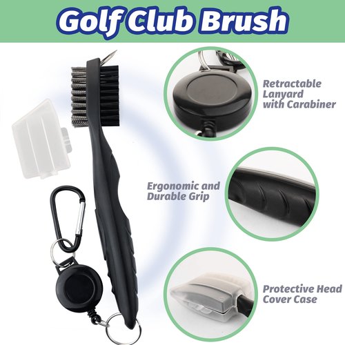 Golf Essentials Kit, 29 in 1 Golf Club Cleaning Kit - Golf Towel, Golf Club Brush, Gift Golf Balls, Golf Line Stencils and Pens, Golf Tee and Markers, Golf Divot Repair Tool - Golf Accessories for Men