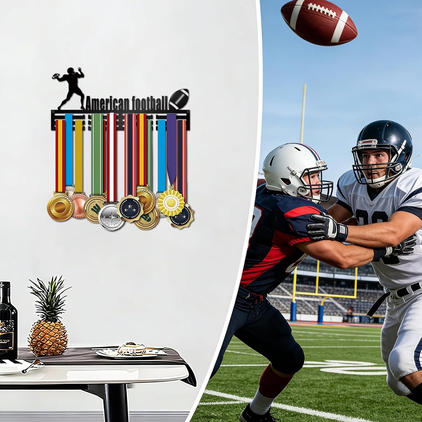 Resama Medal Hanger - Wall Rack Display for 60 Awards & Ribbons | Perfect for Soccer & Gymnastics