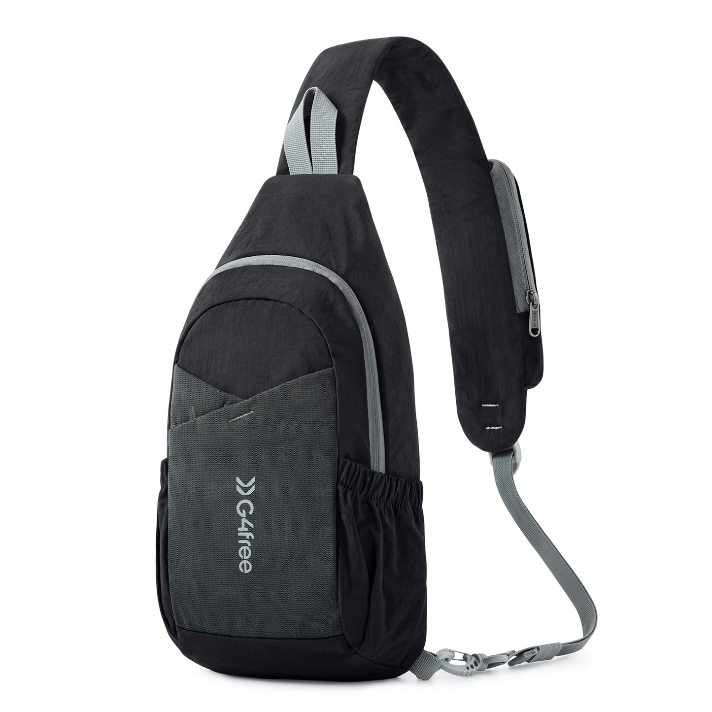 G4Free Sling Bag Casual Chest Shoulder Handbag Crossbody Backpack for Men with Front Pocket (Black)