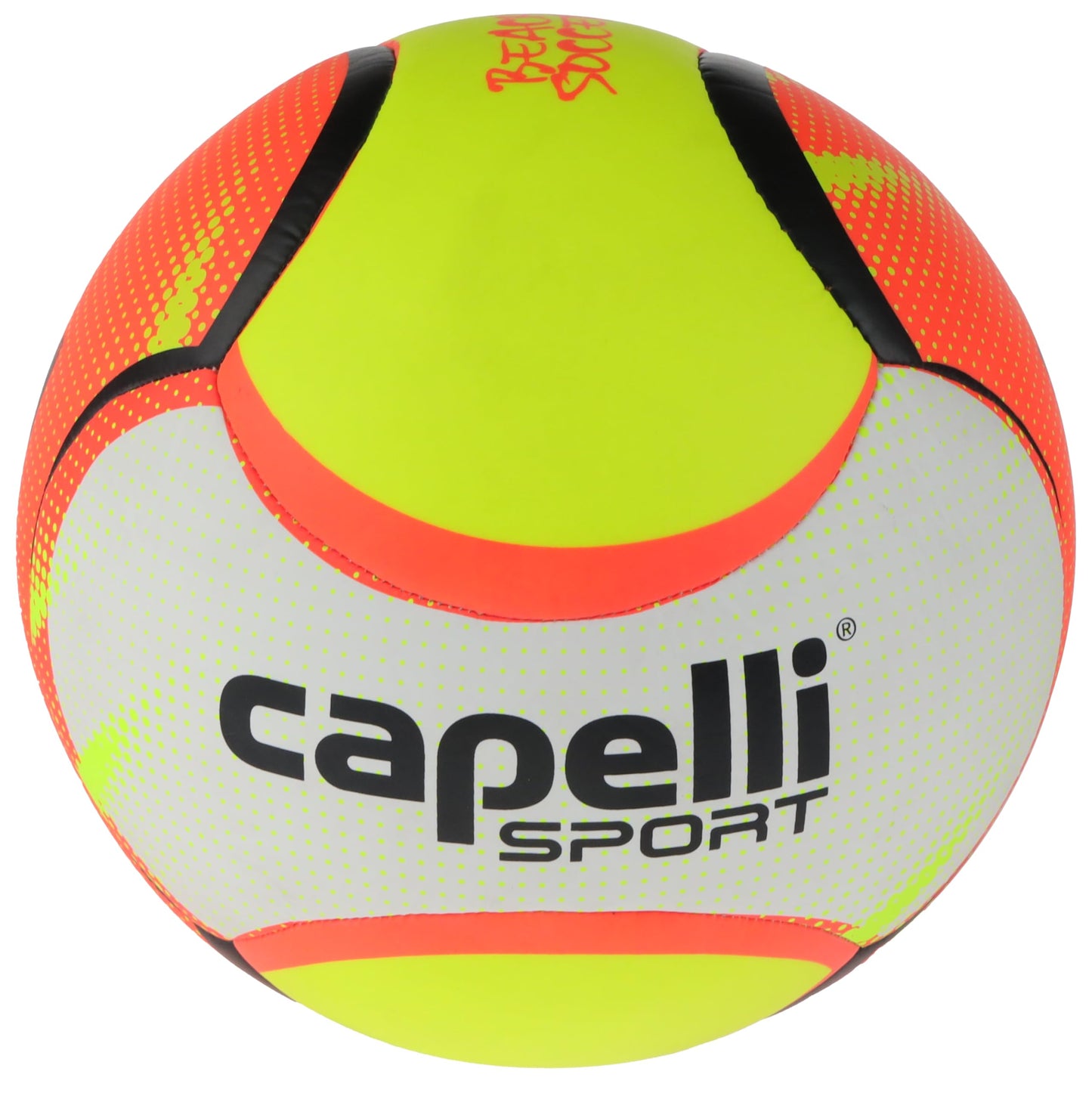 Capelli Sport Soccer Ball Size 5, Rio Beach Soccer Ball, Outdoor and Indoor Training, Neon Yellow