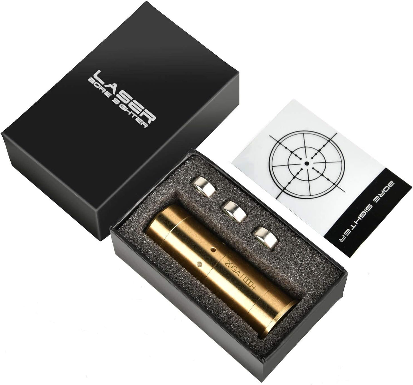 MidTen Bore Sight Laser | .45 ACP & 20-Gauge Red Dot Boresighter with Extra Batteries