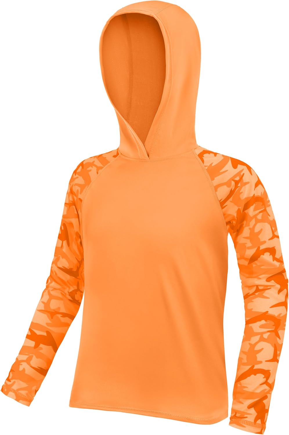 Skiennix Boys Rash Guard Swim Hoodie - UPF 50+ UV Sun Protection Long Sleeve Fishing Shirt | Kids SPF Water Shirt