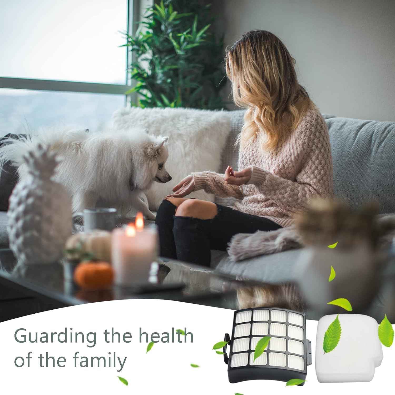 Bluearks 7PCS Shark Stratos Filter Replacements Compatible with AZ3002 AZ3000 AZ3000W Shark Stratos Duo Clean PowerFins Upright Vacuum Kit Includes 1 Brush Roll+2 HEPA + 4 Foam & Felt Filters