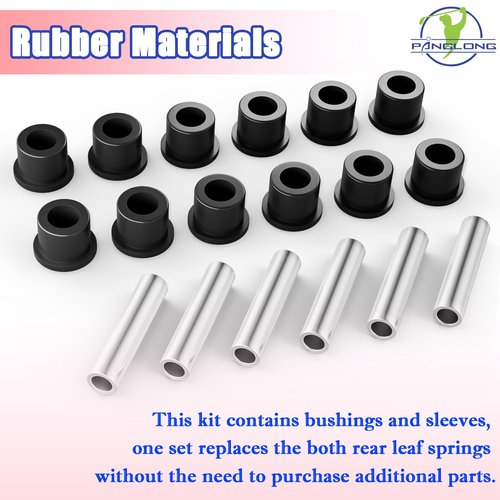 Panglong EZGO TXT Leaf Spring Bushings Kit, Club Car Rear Leaf Spring Bushing and Sleeve Kit, for 1994-up EZGO TXT/Medalist and 1981-up Club Car DS, OEM# 70291-G01, 70289-G02, 1012303, 1015583