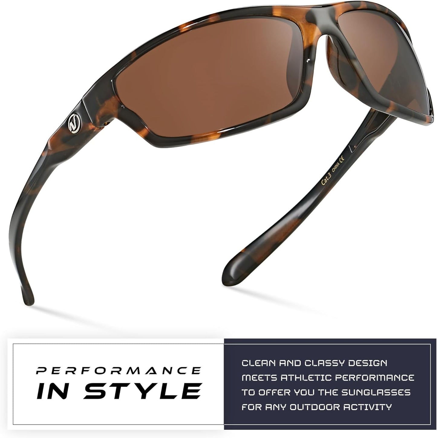 Nitrogen Polarized Sport Sunglasses - UV400 Protection for Men & Women | Ideal for Driving & Fishing