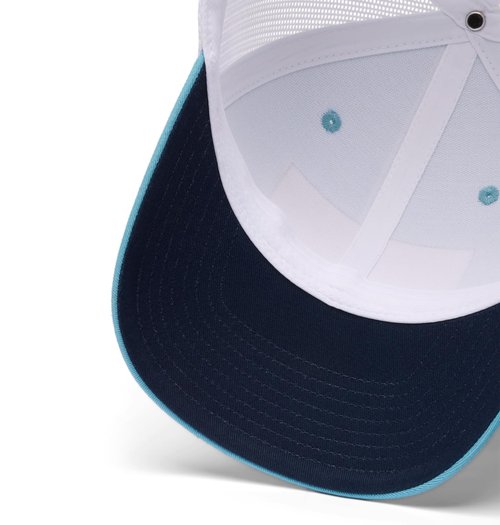 Columbia Unisex Unisex PFG Fish Flag Mesh Snap Back Hat, Vintage Blue/White/Fish Flag, One Size