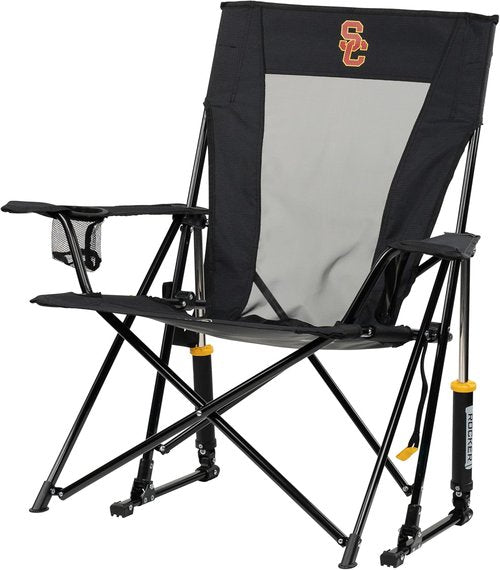 GCI Outdoor Comfort Pro Rocker Camping Chair - Portable Folding Rocking Chair with Durable Armrests & Drink Holder | USC Trojans