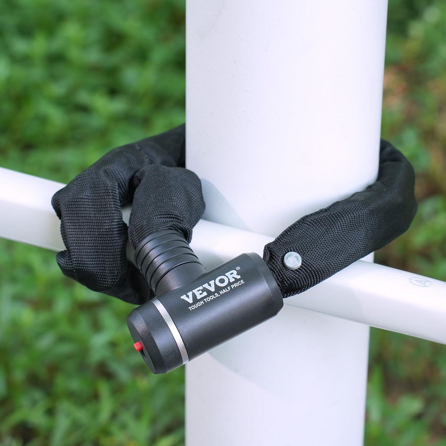 VEVOR 2.79 Ft Heavy Duty Anti-Theft Bike Chain Lock, 8mm, Black, Combination Lock, Cut Resistant, Ideal for Bicycles, Motorcycles, Gates, Fences