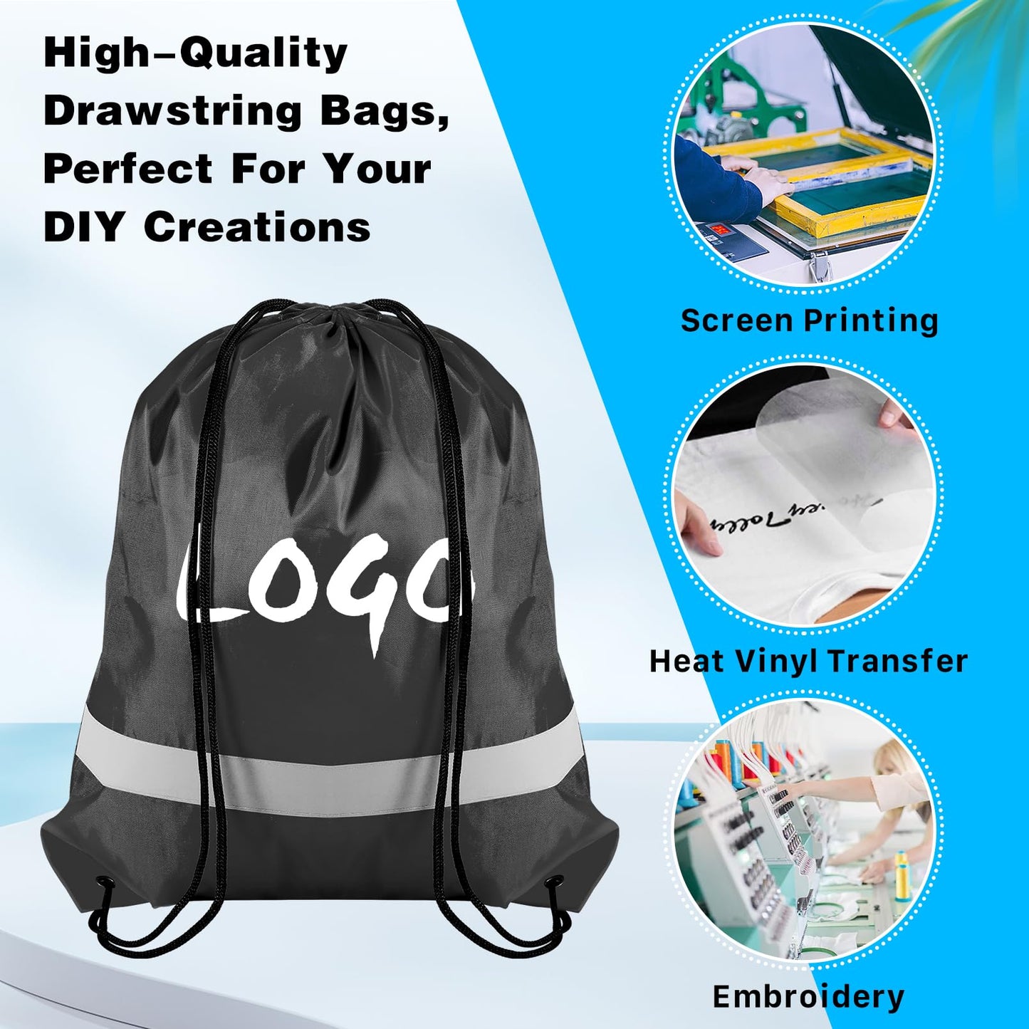 CACASO 16 Pack Drawstring Backpack Bulk, Drawstring Bags