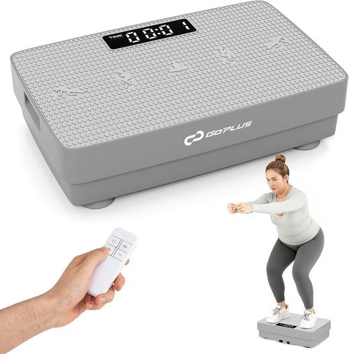 Goplus Vibration Plate | Full Body Exercise Machine for Lymphatic Drainage - Remote & LED Display