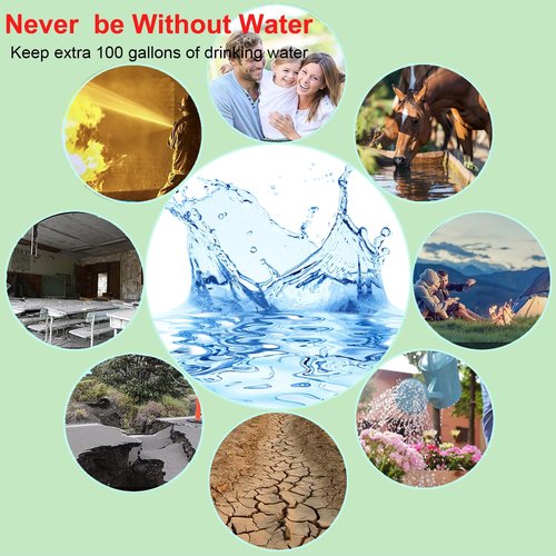 Yonawlsy Bathtub Drinking Water Bladder,2 Pack 60 Gallon Heavy Duty Food-Grade Plastic Bag Hold Fresh Drinking Water, Using for Camping, Gardening or Disaster and Hurricane Survival