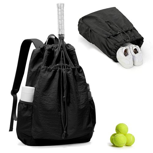 coofay Tennis Bags for Women Men Pickleball Bag Beach Tennis Racket Bag Drawstring Pickleball Tennis Backpack Badminton Bags