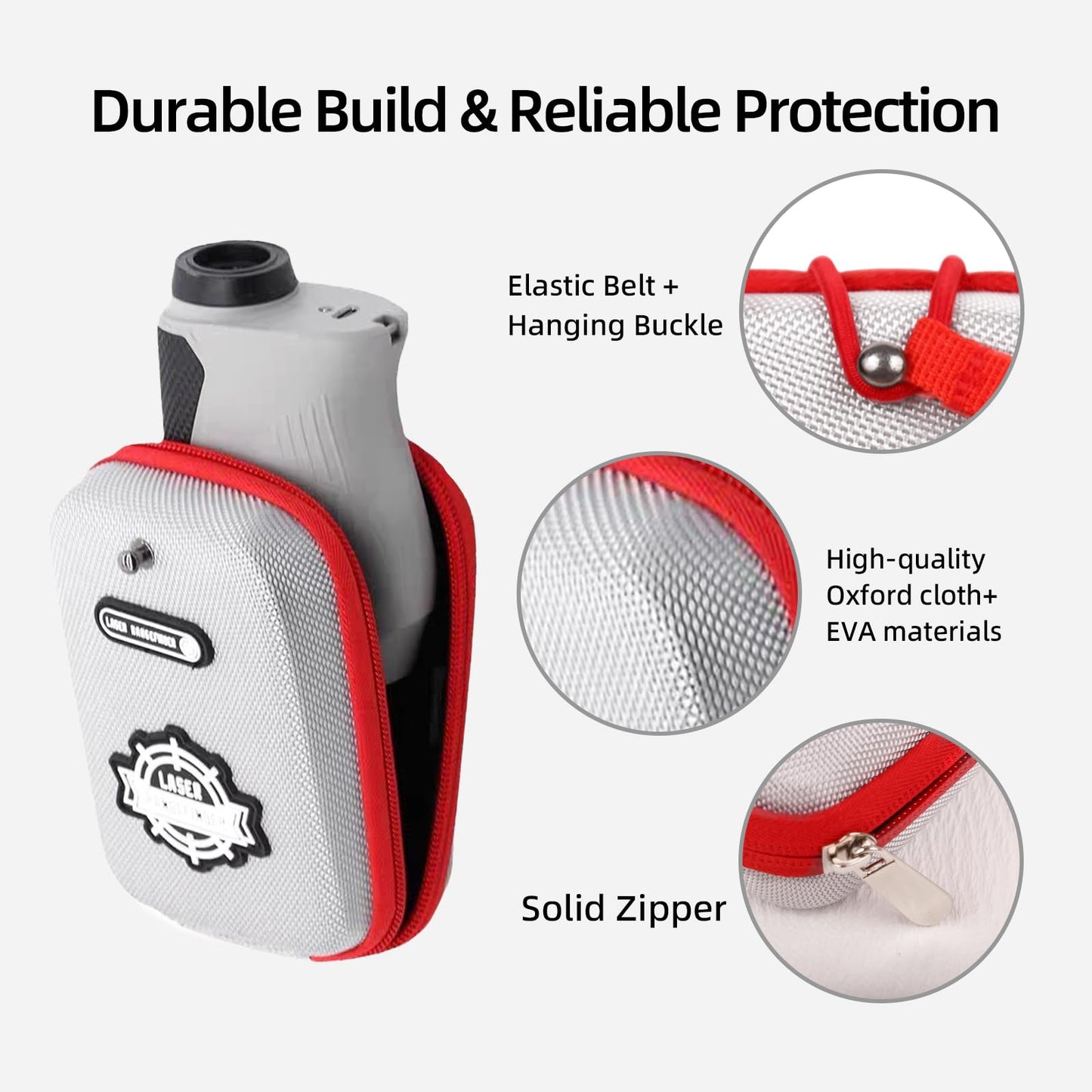 Ecomlively Golf Range Finder Case - Universal Protective Rangefinder Hard Case Compatible with Bushnell, Callaway, Garmin & More Rangefinders, Shockproof Anti-Scratch Rangefinder Pouch (Silver)